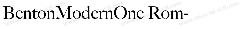 BentonModernOne Rom字体转换